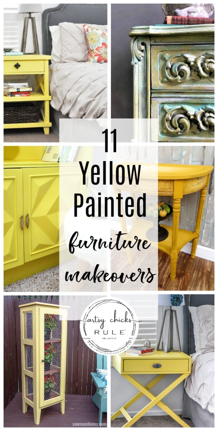 11 Yellow Furniture Makeovers (adding color to your decor!)
