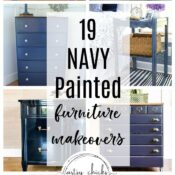 19 Navy Painted Furniture Makeovers (ideas and inspiration)