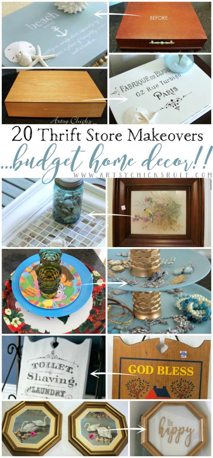 20 Thrift Store Makeovers For Your Home (you can do!)