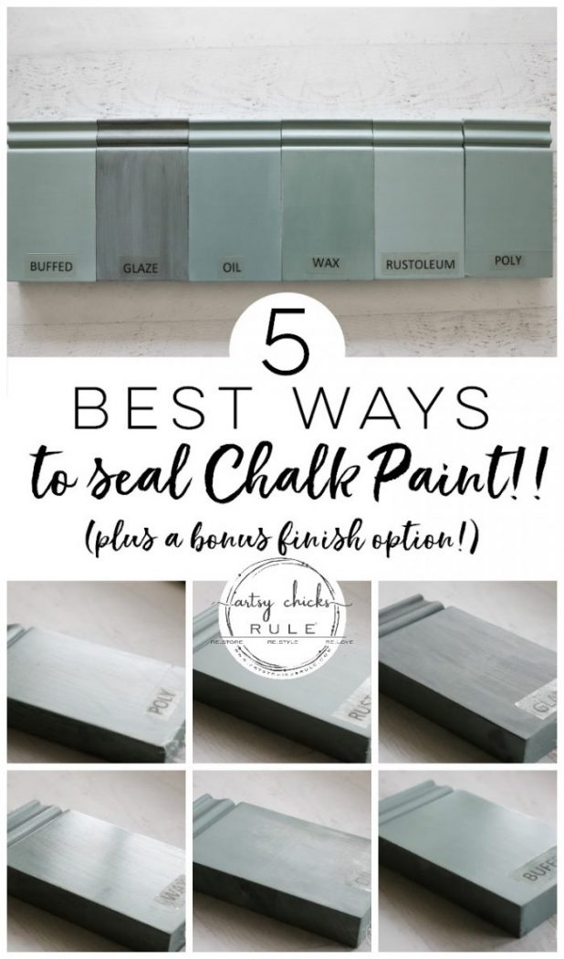 5 TOP Ways To SEAL Chalk Paint!! Best ways to seal Chalk Paint and Milk Paint for furniture. artsychicksrule.com #sealchalkpaint #chalkpaintsealer #milkpaintsealer #sealingmilkpaint