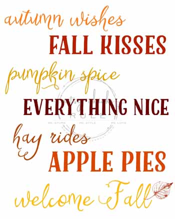 Free Fall Printables For You