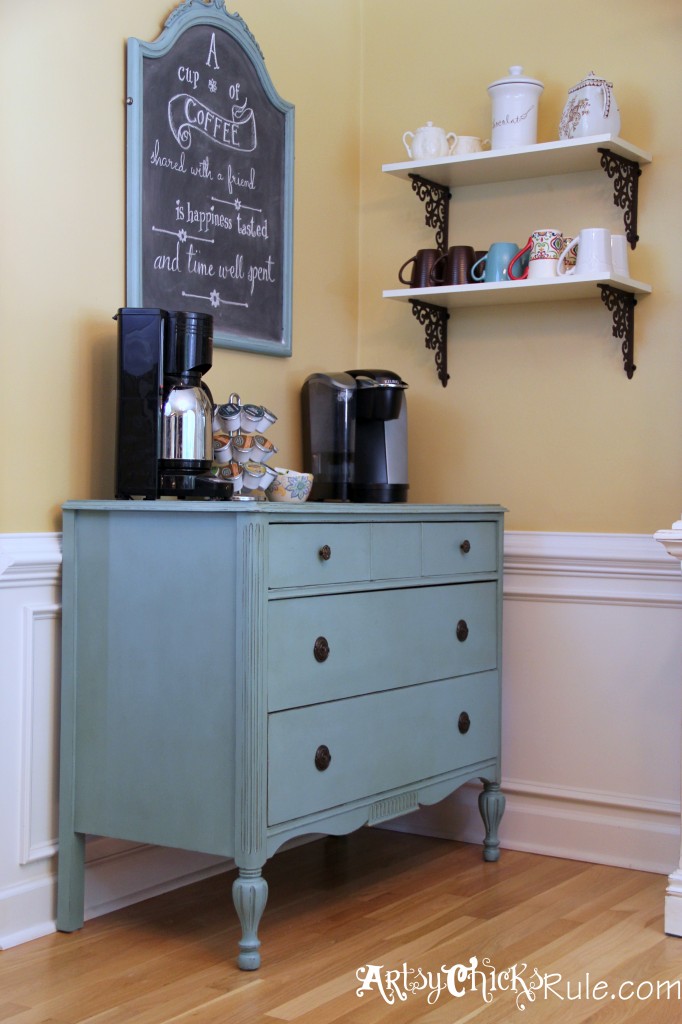 Coffee Bar Server from old $35 dresser!!! artsychicksrule.com