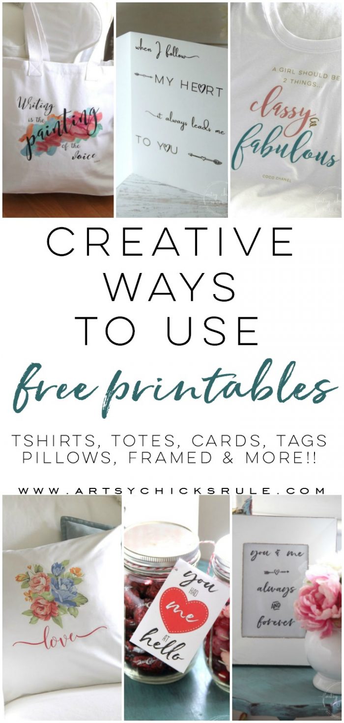 Creative Ways To Use Free Printables - artsychicksrule.com #freeprintables #waystouseprintables #printablesideas #printablesprojects