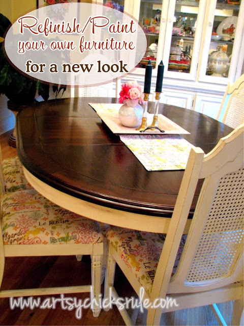 Refinish/Paint your own furniture for a brand new look / Artsy Chicks Rule