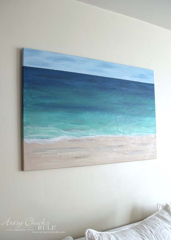 DIY Beach Painting (create faux texture for real looks!)