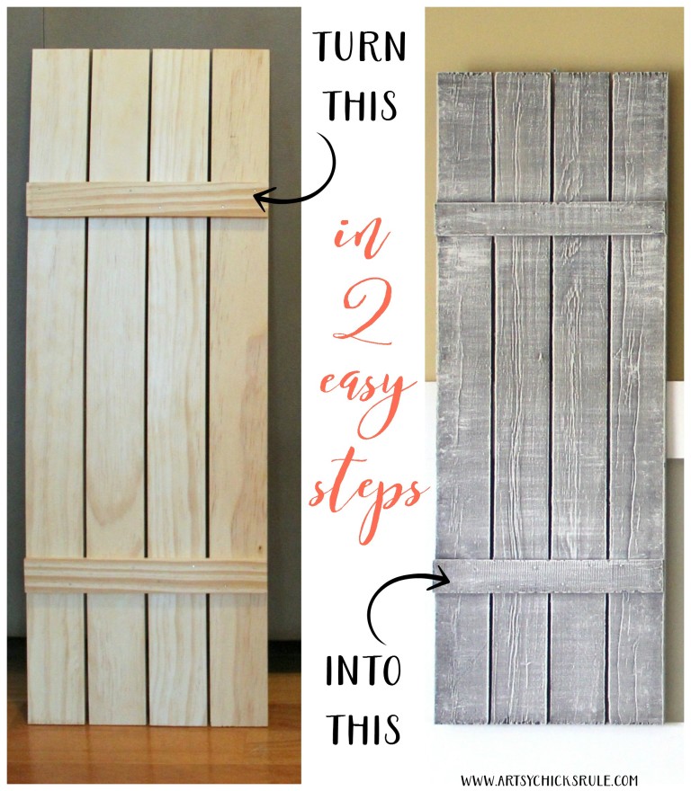 DIY Weathered Wood Shutters (Farmhouse Style)