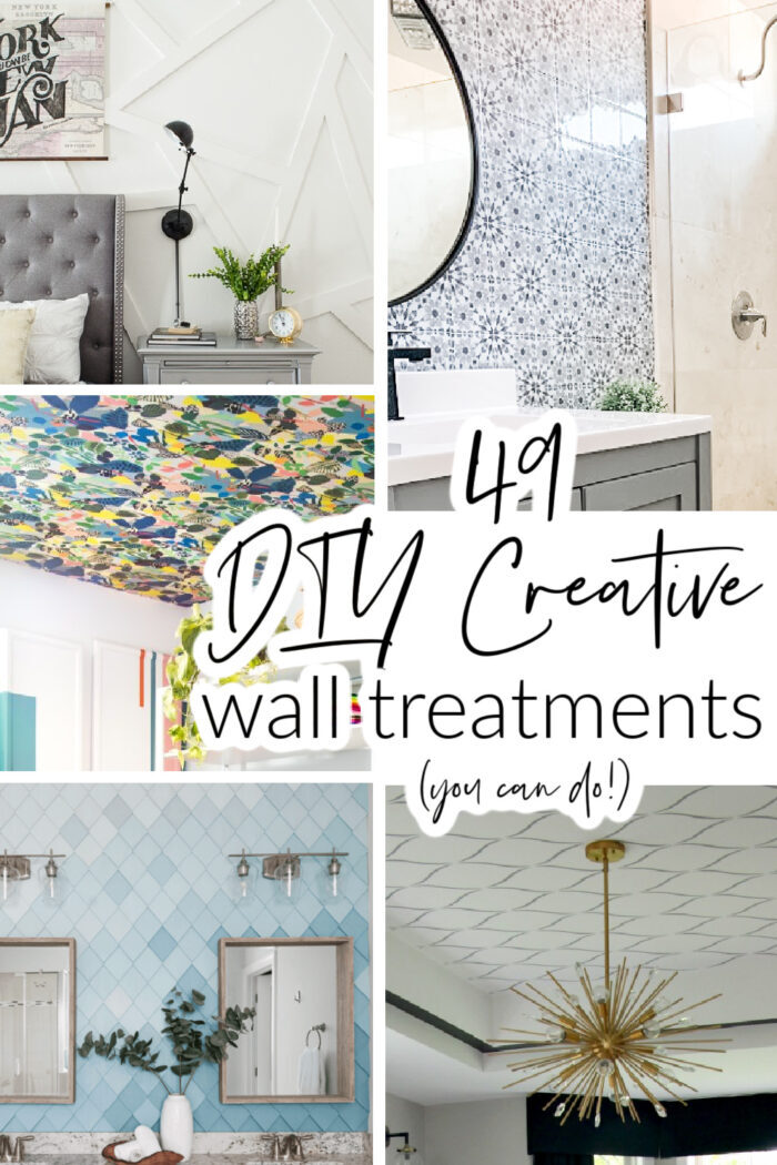 49 DIY super creative and decorative wall treatments that you can do! Wood, peel & stick wallpaper, regular wallpaper, painted ideas & more! artsychicksrule.com