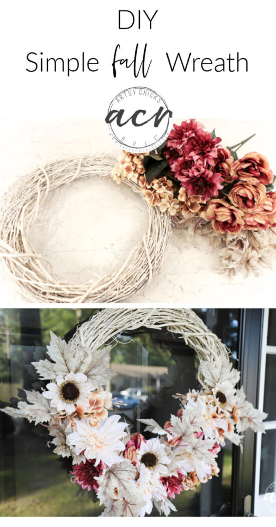 This DIY super simple wreath is easy to throw together in 10 minutes or less! artsychicksrule.com