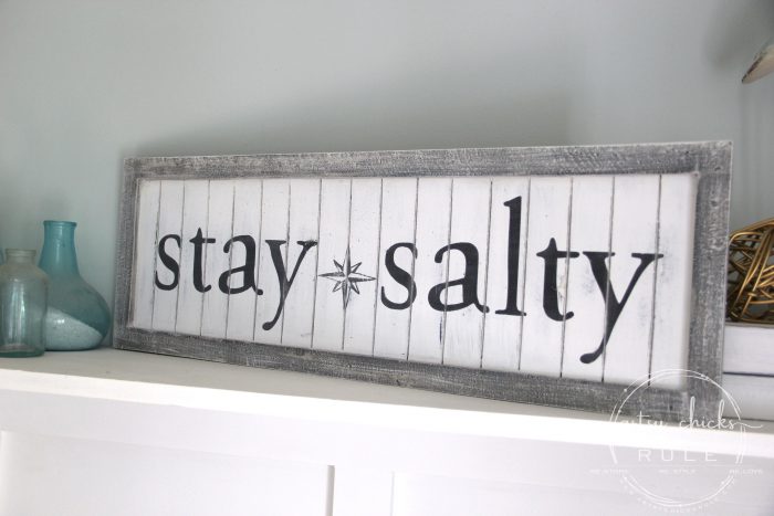 DIY Stay Salty Sign (and thrifting video!!)