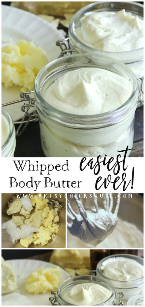 Easy!! Love this stuff!! Whipped Body Butter Recipe - artsychicksrule.com