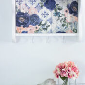 Floral Decoupage Shelf Makeover