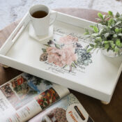 Floral Tray Makeover (with transfer)