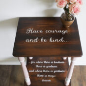 Have Courage And Be Kind Table Makeover (free printable!)