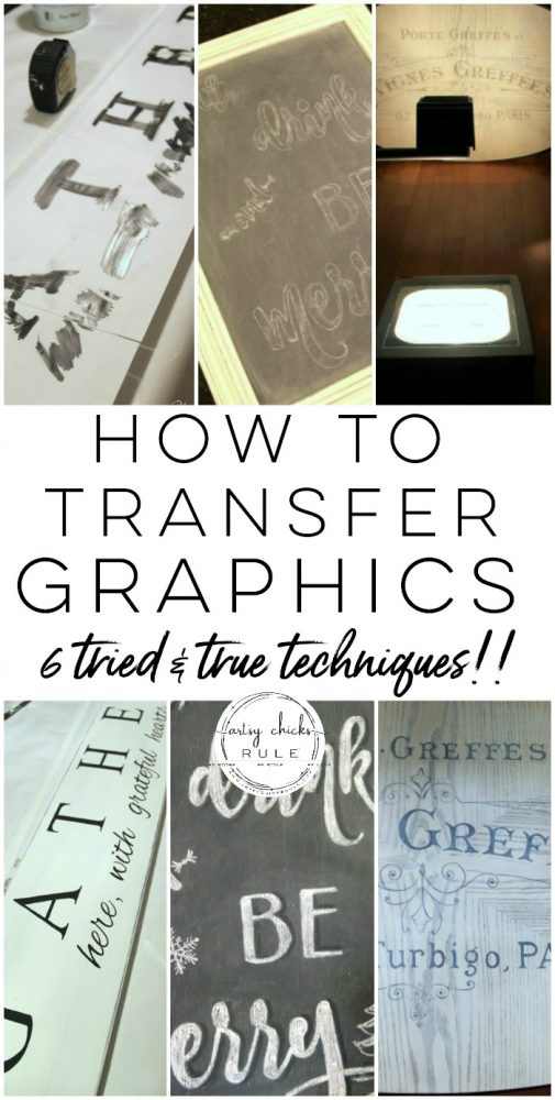 How To Transfer Graphics - 6 Tried & True Techniques!!! artsychicksrule.com #transfergraphics #howtotransfergraphics #transfermethods 