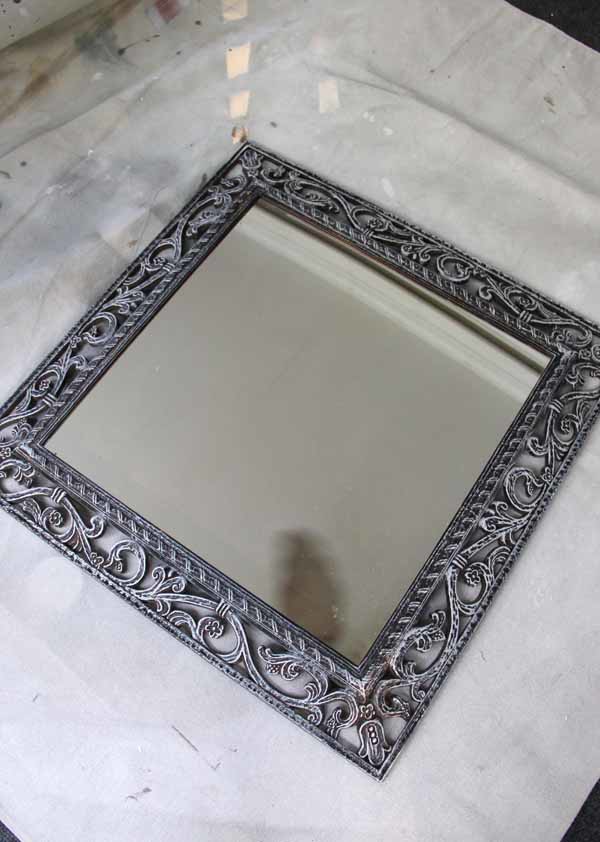 Mirror Word Art - Old Mirror Dry Brushed - artsychicksrule.com #mirrorwordart #silhouette