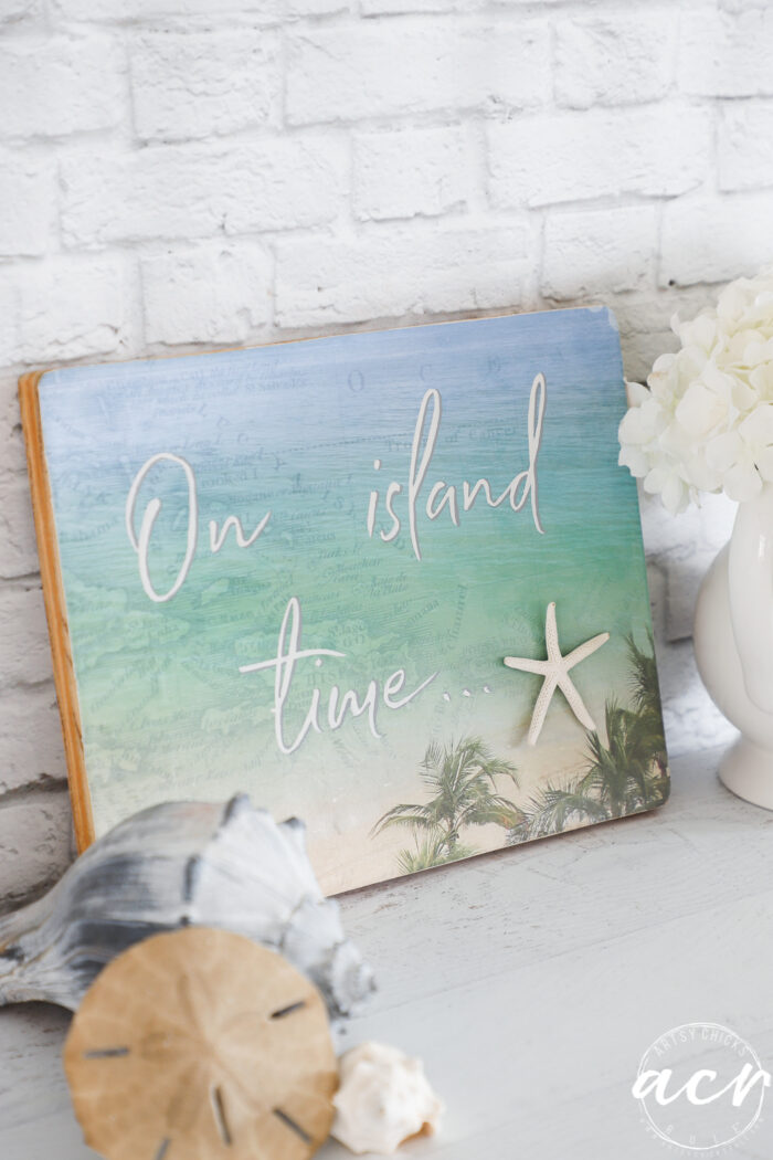 On Island Time Sign Makeover