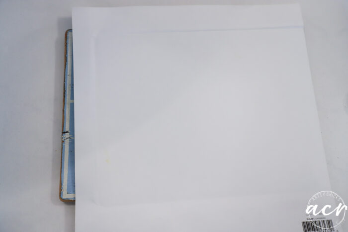 backside of scrapbook paper