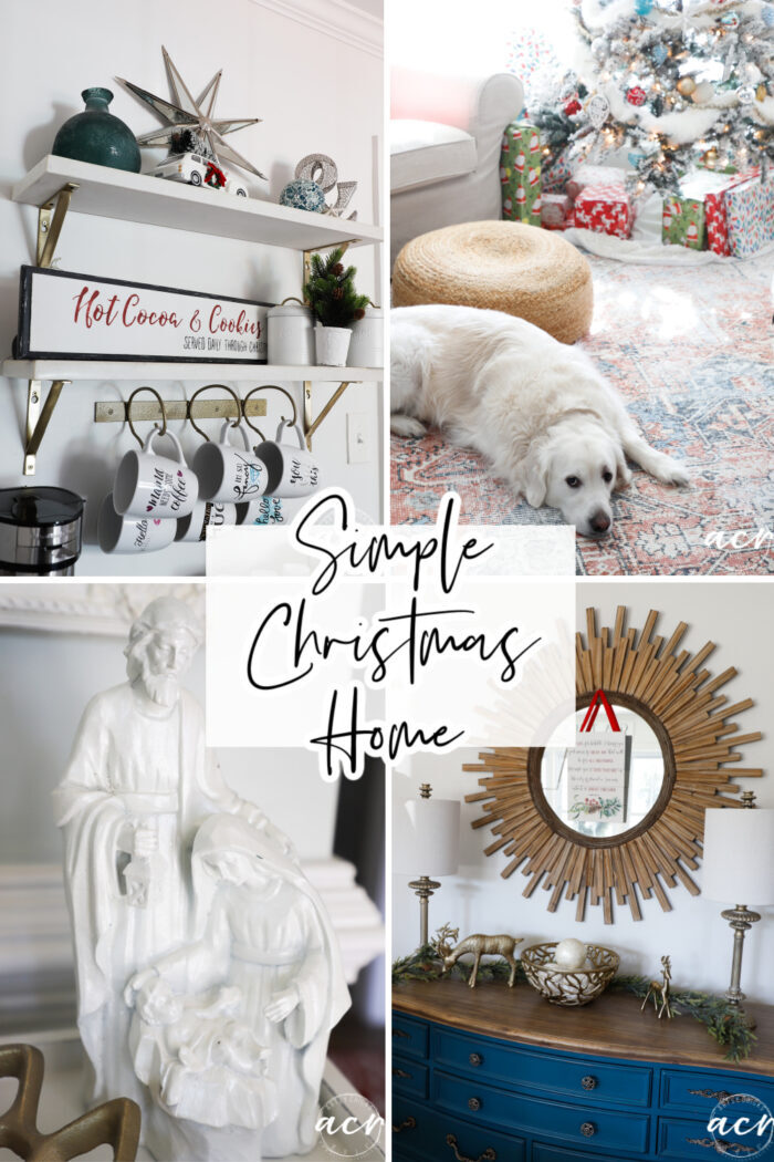 Sharing our simple Christmas home for 2021. Keeping it simple feels so right this year! artsychicksrule.com
