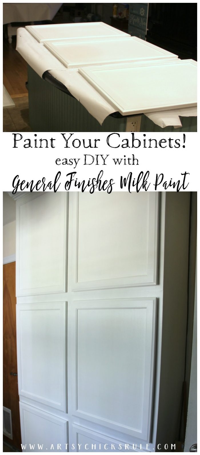 Painted Cabinets with General Finishes Milk Paint (One Room Challenge Week 2)