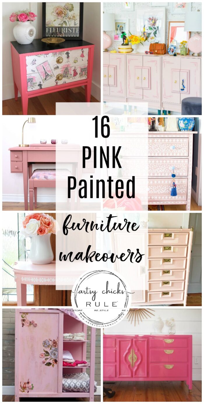 Pink Furniture Makeover Ideas (from girly to sophisticated!)
