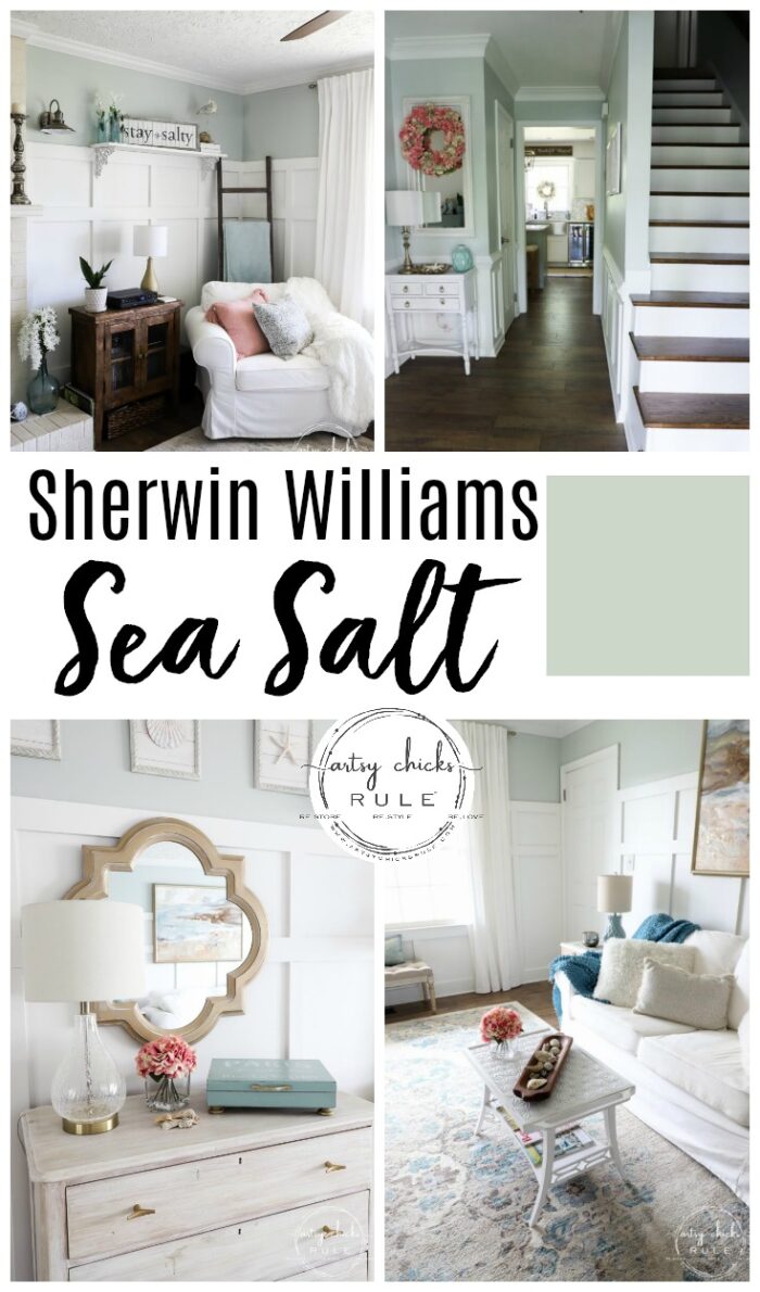 Sherwin Williams Sea Salt (gorgeous coastal “neutral”!)