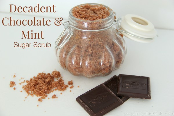 Simple DIY Sugar Scrub Recipes (you can do) - Decadent Chocolate Mint Scrub - #chocolate #peppermint #sugarscrub artsychicksrule.com