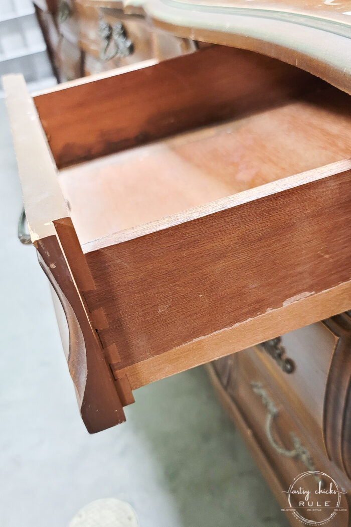 dove tailed drawer