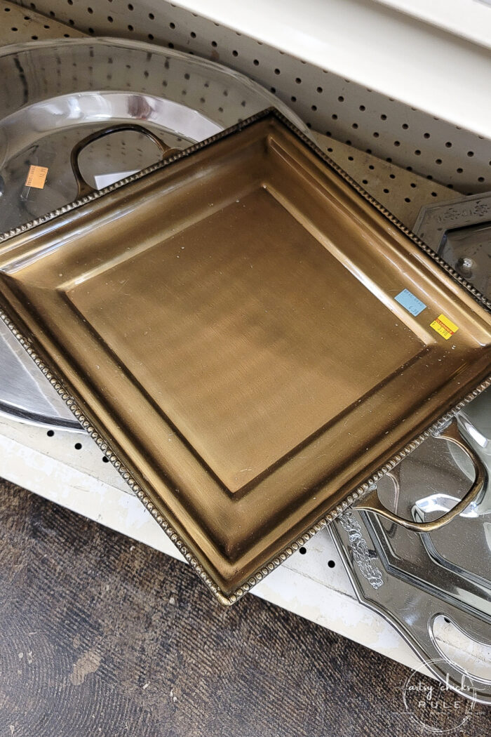 bronze tray with handles