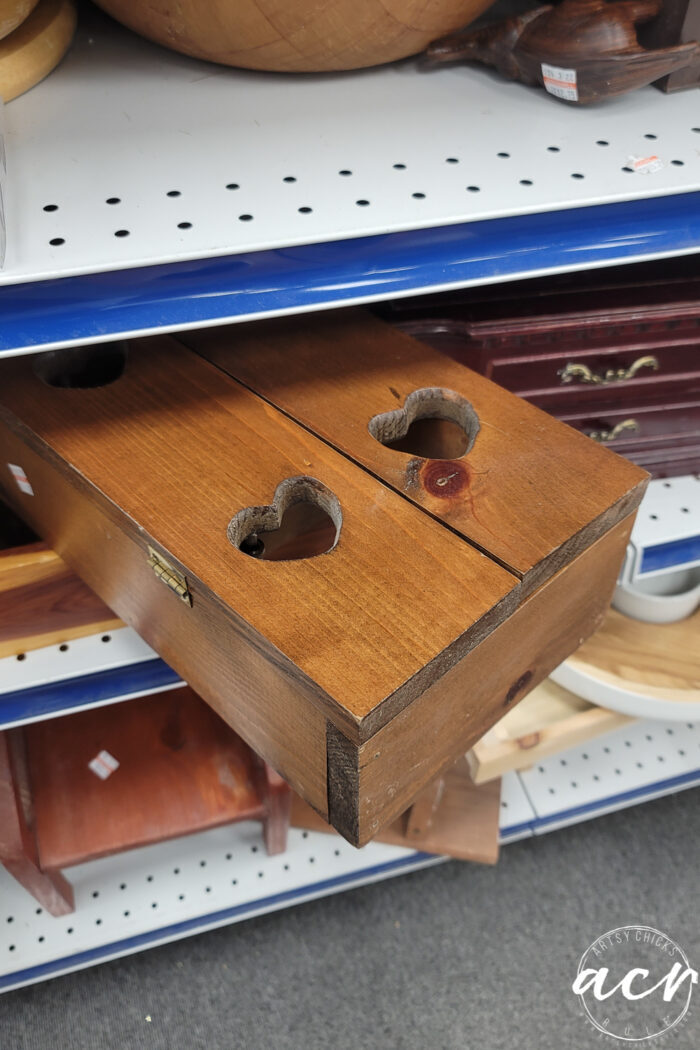 dated heart wood shelf