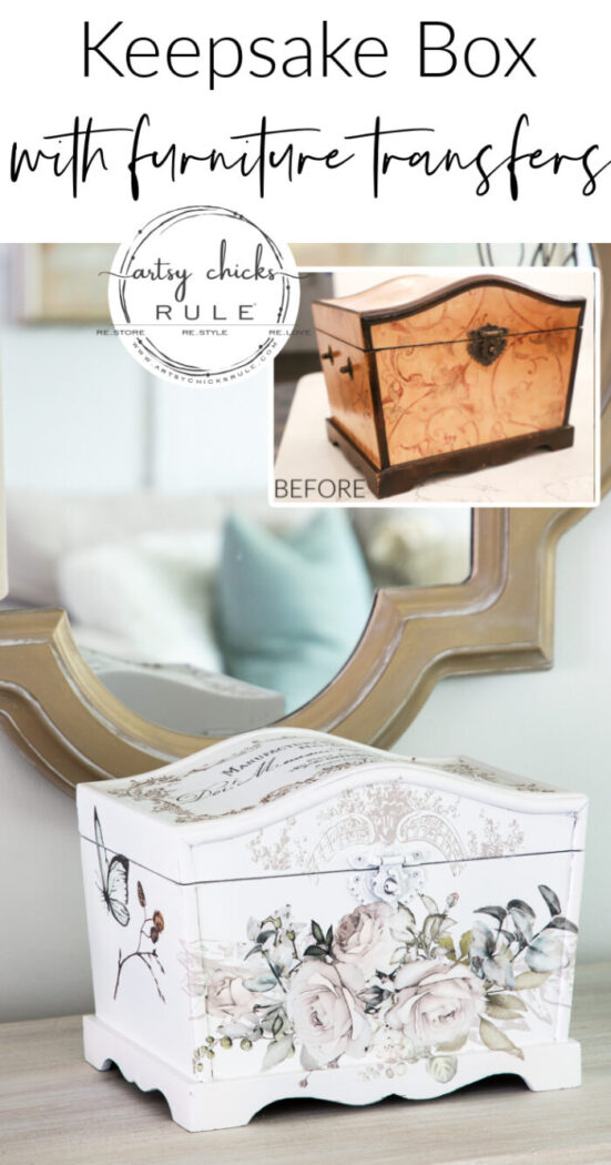 This sweet treasures box is made even sweeter with pretty furniture transfers. So simple to add such beauty! artsychicksrule.com
