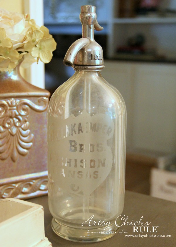 Vintage Collections - Seltzer Bottle - #vintage #collections #bluemasonjars #retro #antique artsychicksrule.com