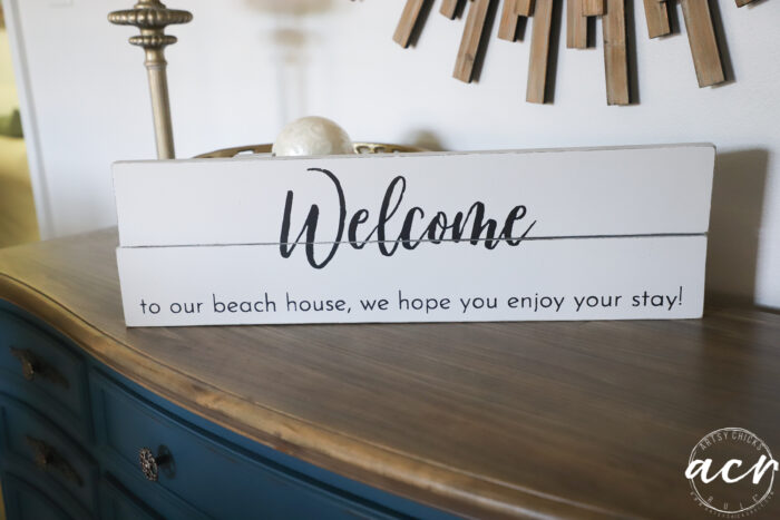 Welcome To The Beach Sign Makeover