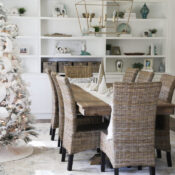 White Christmas Decor Ideas (dining room & foyer)