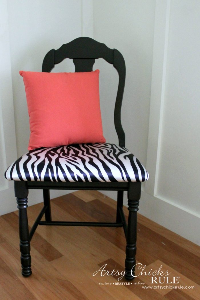 Zebra Chair Makeover (Animal Theme)