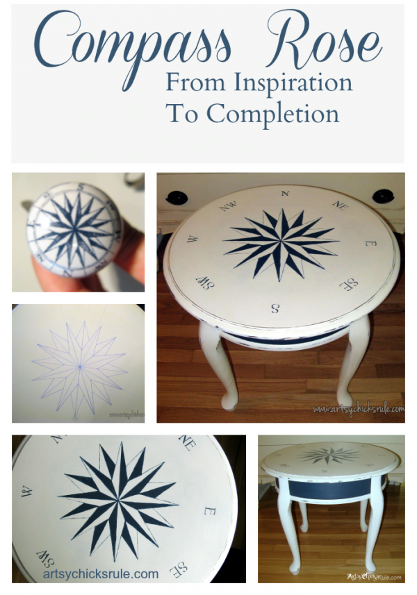 Compass-Rose-Table-Collage-Artsy-Chicks-Rule